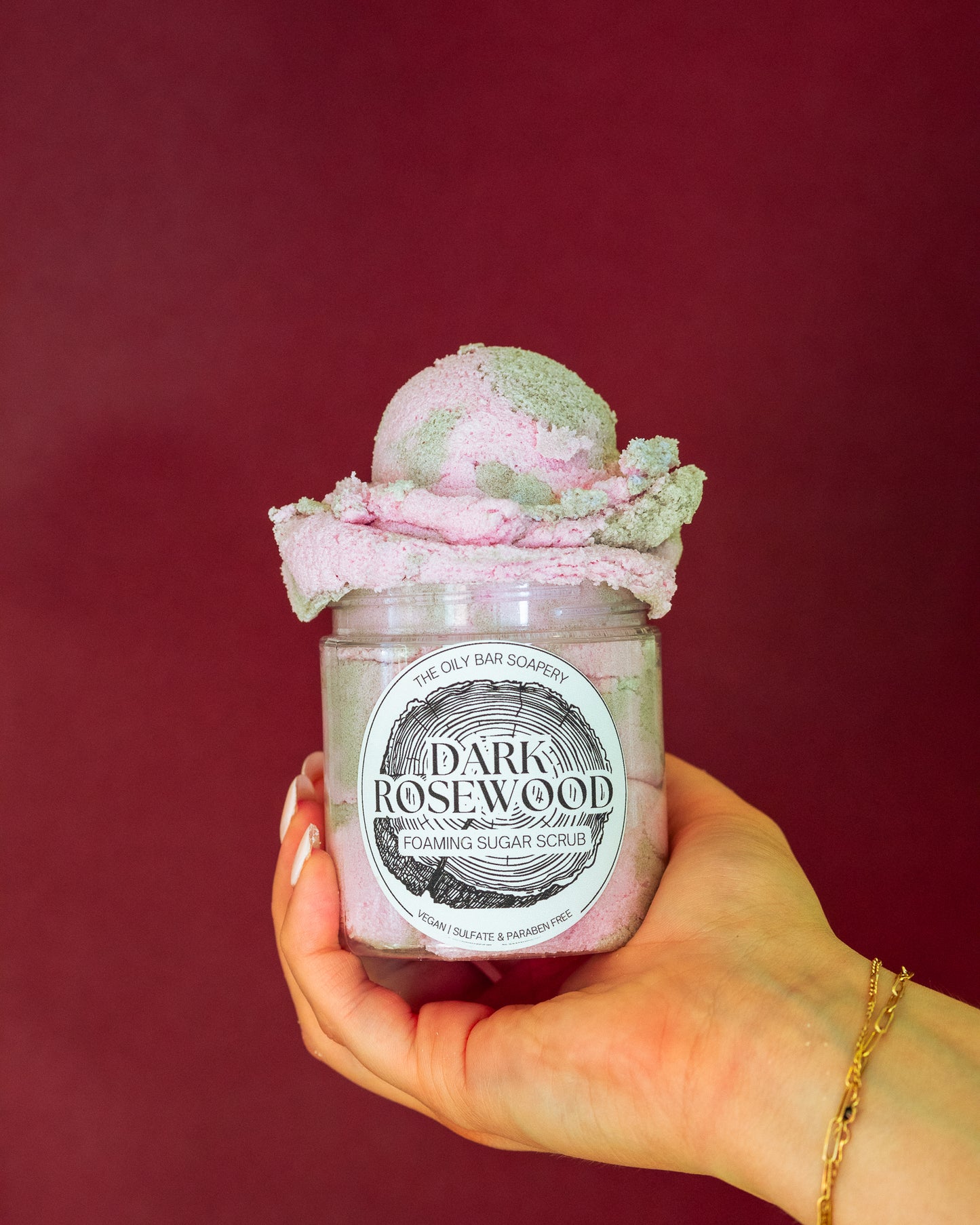 Dark Rosewood Foaming Sugar Scrub
