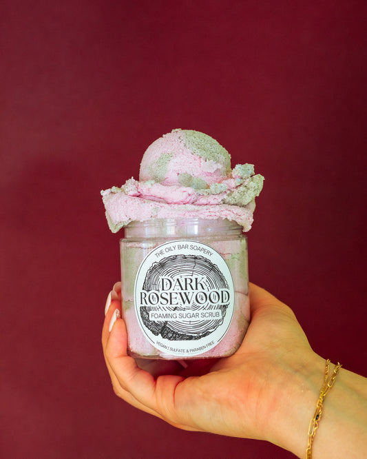 Dark Rosewood Foaming Sugar Scrub