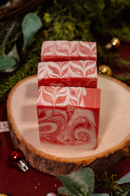 Twisted White Peppermint Bar Soap