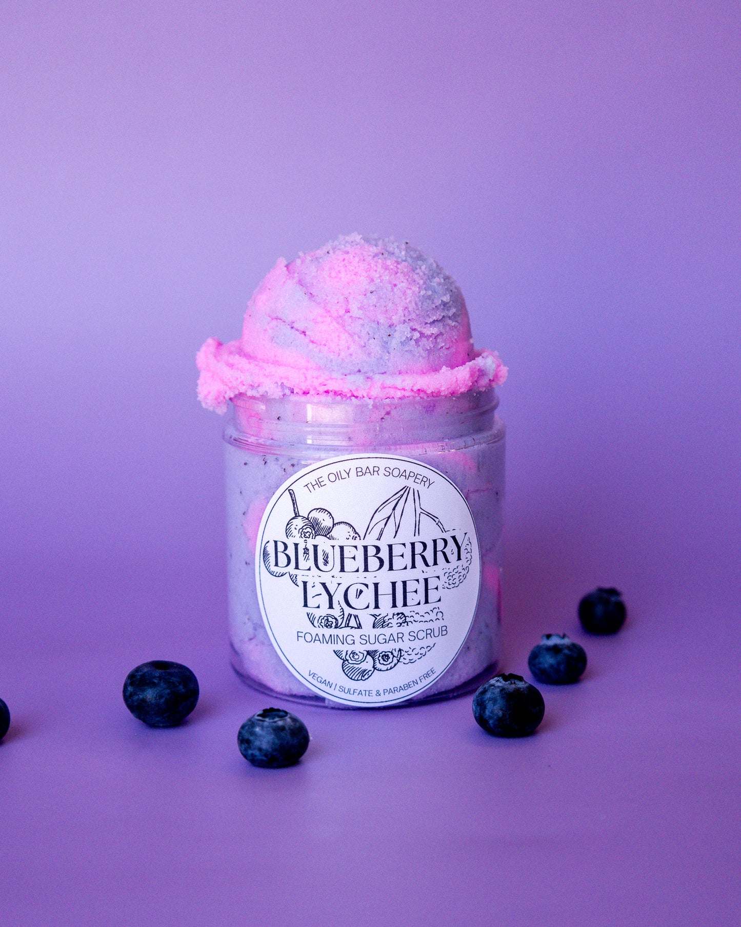 Blueberry Lychee Foaming Sugar Scrub 🫐