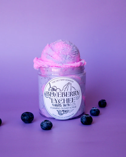 Blueberry Lychee Foaming Sugar Scrub 🫐