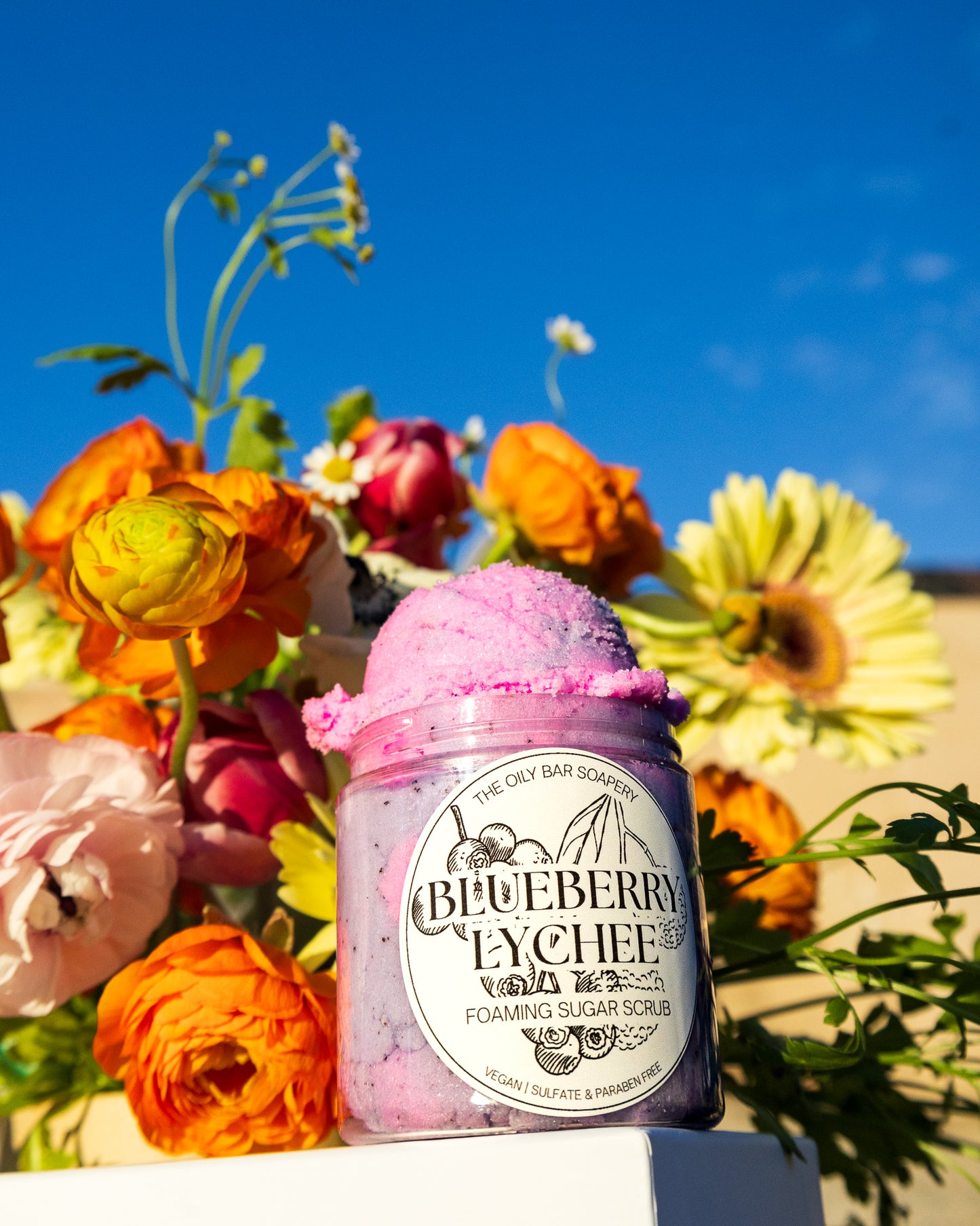 Blueberry Lychee Foaming Sugar Scrub 🫐