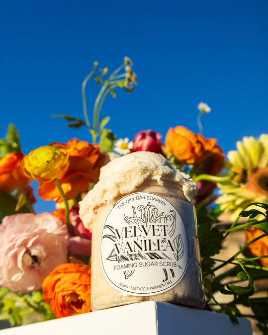 Velvet Vanilla Foaming Sugar Scrub 🍦