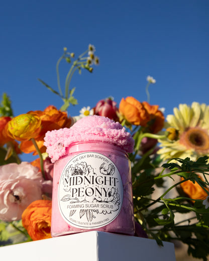 Midnight Peony Foaming Sugar Scrub 🌸